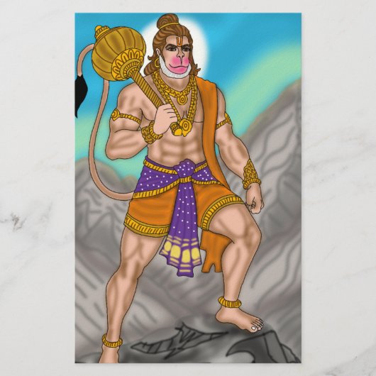 Lord Hanuman Stationery Briefpapier (Voorkant)