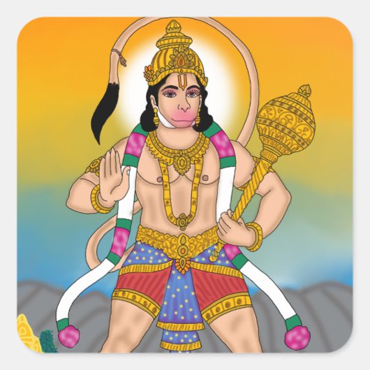 Lord Hanuman Sticker (Voorkant)