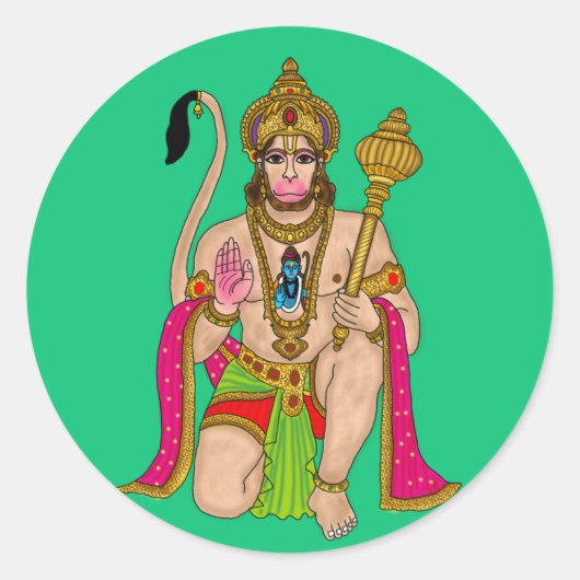 Lord Hanuman Sticker (Voorkant)