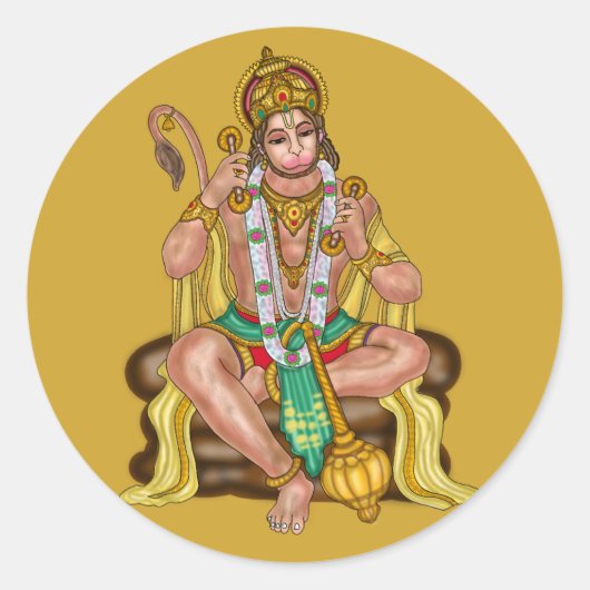 Lord Hanuman Sticker (Voorkant)