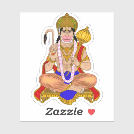 Lord Hanuman Sticker (Vel)