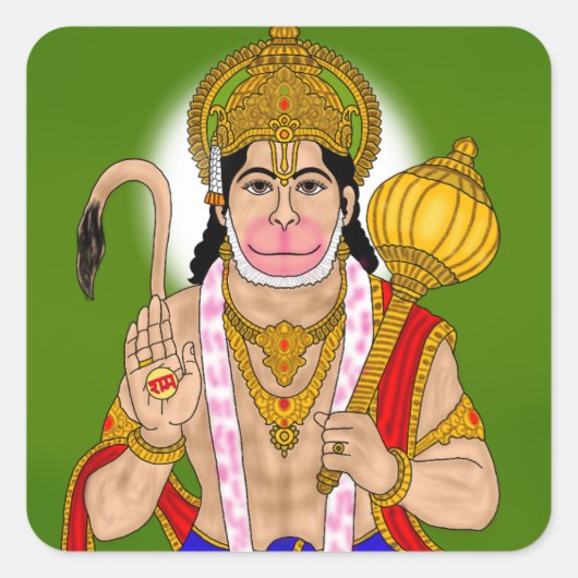 Lord Hanuman Sticker (Voorkant)