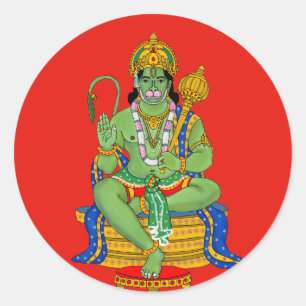 Lord Hanuman-stickers Ronde Sticker