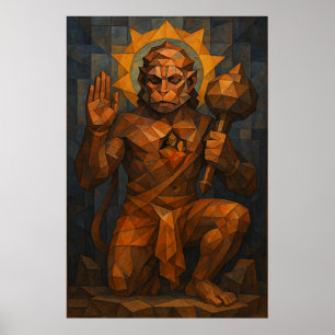 Lord Hanuman: Symbool van kracht en toewijding Poster