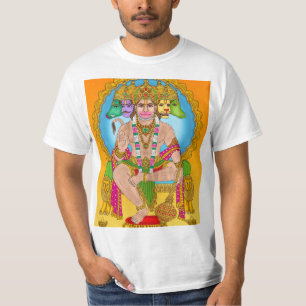 Lord Hanuman T-shirt Krachtige Hindoe Devta Hanu