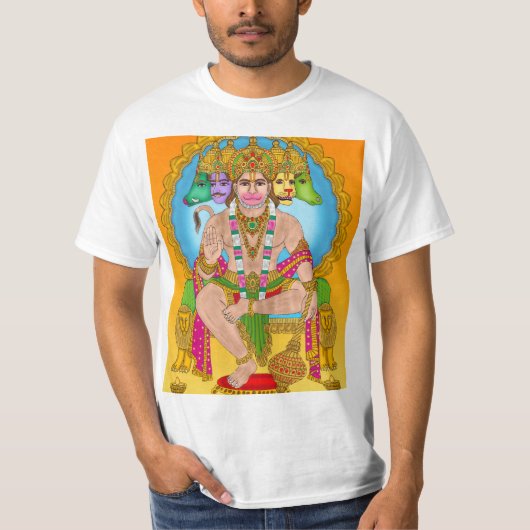 Lord Hanuman T-shirt | Krachtige Hindoe Devta Hanu (Voorkant)