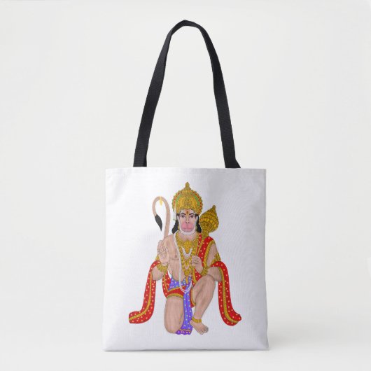 Lord Hanuman Tote Bag – Spiritual Everyday Carry (Voorkant)