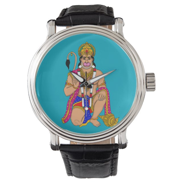 Lord Hanuman wandklok Horloge (Voorkant)