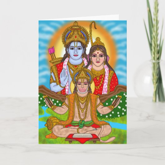 Lord Hanuman wenskaart Kaart (Voorkant)