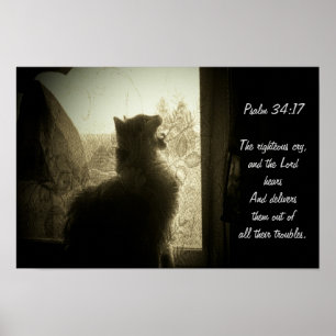 LORD Hars-Psalm 34:17 Poster