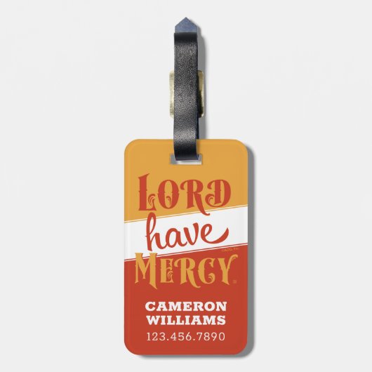 Lord have Mercy Bagagelabel (Achterkant verticaal)