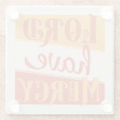 Lord have Mercy Glazen Onderzetter (Achterkant)