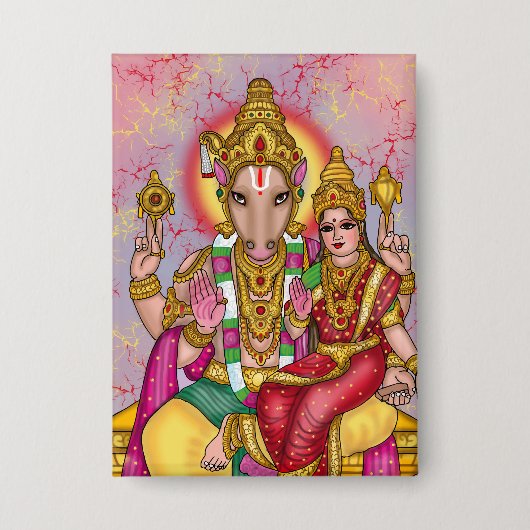 Lord Hayagriva-knop Button (Voorkant)