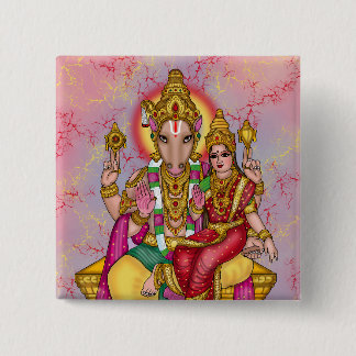 Lord Hayagriva-knop Vierkante Button 5,1 Cm