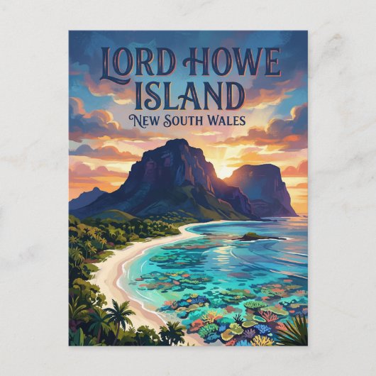 Lord Howe-eiland Australië Briefkaart (Voorkant)