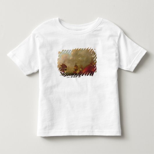 Lord Howe en de Comte d'Estaing van Rhode Kinder Shirts (Voorkant)