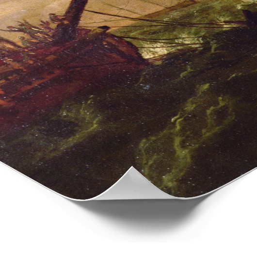 Lord Howe en de Comte d'Estaing van Rhode Poster (Hoek)