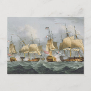 Lord Howe in de koningin Charlotte, die de Ene bre Briefkaart