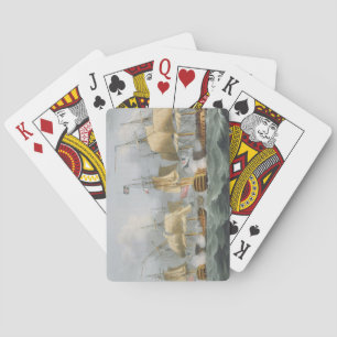 Lord Howe in de koningin Charlotte, die de Ene bre Pokerkaarten