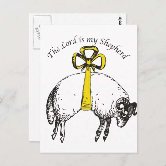 LORD is mijn herdersPsalm 23 Briefkaart (Voorkant / Achterkant)