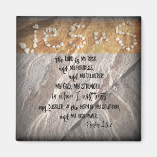 Lord is mijn Rock Psalms Magneet