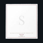 Lord is Mijn Schrift van het Rode Monogram van het Notitieblok<br><div class="desc">Dit Bijbelversum notitieblok is zeker een inspiratie. Dit ontwerp is voorzien van een scherpe witte achtergrond met een diepe rode rand en een klassieke typografie met een elegant monogram. Wat een geweldige manier om jezelf te herinneren aan de hoop die alleen Christus kan geven.</div>