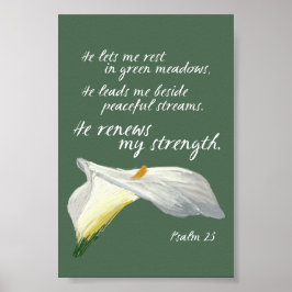 Lord is mijn Shepherd Psalm 23 Christelijke Bijbel Poster
