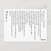 Lord is mijn Shepherd Psalm 23 Complete versie Briefkaart (Achterkant)