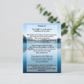 Lord is My Shepherd Psalm 23 Bijbelverse Memory Briefkaart (Staand voorkant)