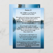 Lord is My Shepherd Psalm 23 Bijbelverse Memory Briefkaart (Voorkant / Achterkant)