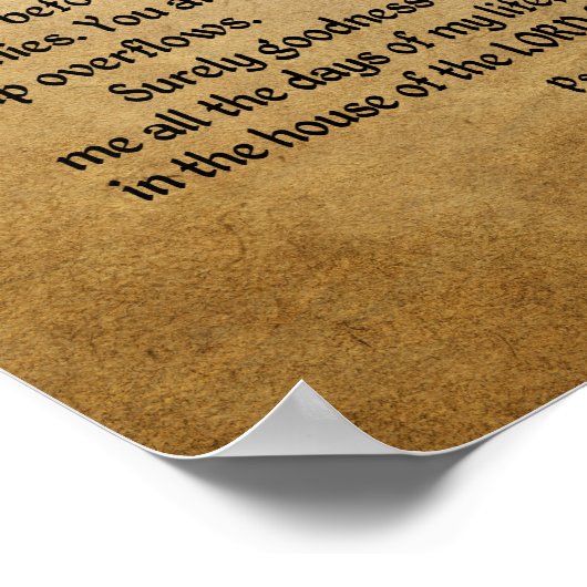 Lord is My Shepherd (Scripture: Psalm 23) Poster (Hoek)