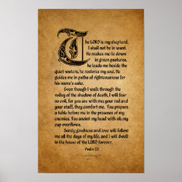 Lord is My Shepherd (Scripture: Psalm 23) Poster