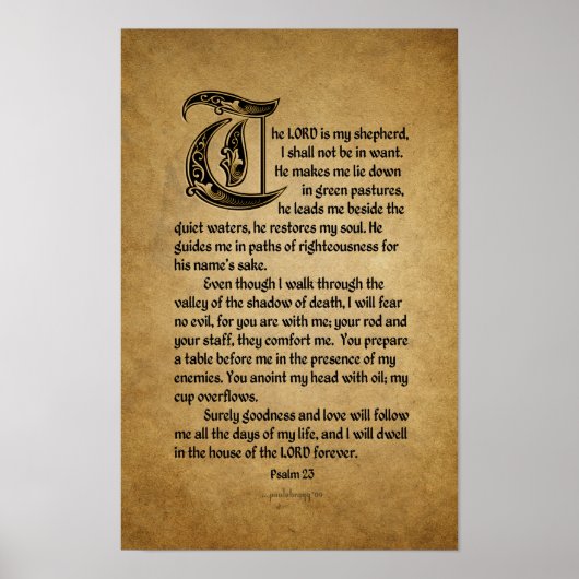 Lord is My Shepherd (Scripture: Psalm 23) Poster (Voorkant)
