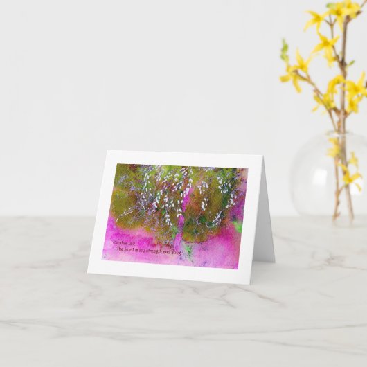 Lord Is My Strength en Lied Kaart (Gele Bloem)