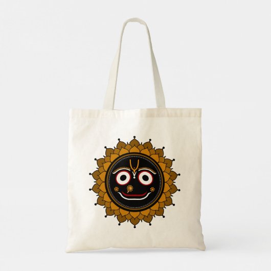 Lord Jagannath Devotionele Canvas tas Hare Krishna (Achterkant)