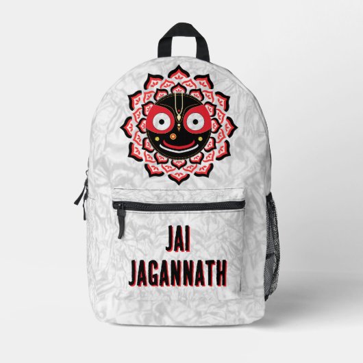 Lord Jagannath Face Chakra Hindu Deity Bedrukte Rugzak (Voorkant)