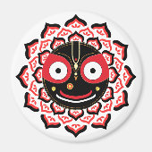 Lord Jagannath Face Chakra Hindu Deity Magneet (Voorkant)