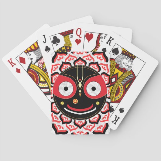 Lord Jagannath Face Chakra Hindu Deity Pokerkaarten (Achterkant)