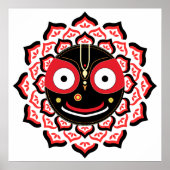 Lord Jagannath Face Chakra Hindu Deity Poster (Voorkant)