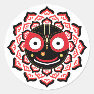 Lord Jagannath Face Chakra Hindu Deity Ronde Sticker