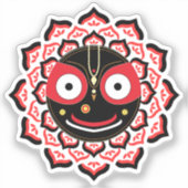 Lord Jagannath Face Chakra Hindu Deity Sticker (Voorkant)