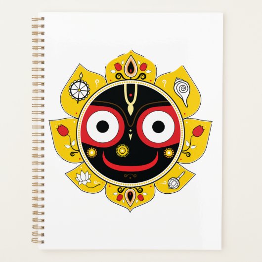 Lord Jagannath Face Hindu Deity Spiritual Planner (Voorkant)