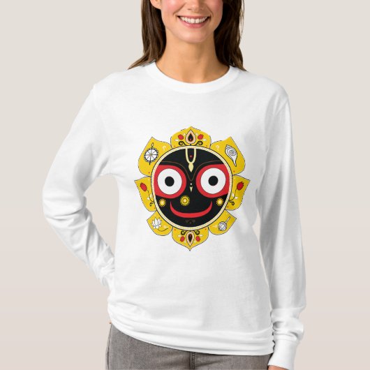 Lord Jagannath Face Hindu Deity Spiritual T-shirt (Voorkant)