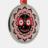 Lord Jagannath Gezicht Chakra Hindoe Deva Metalen Ornament (Rechts)