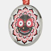 Lord Jagannath Gezicht Chakra Hindoe Deva Metalen Ornament (Links)