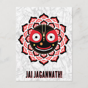 Lord Jagannath Gezicht Chakra Hindoe God Briefkaart