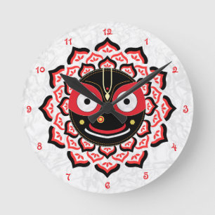 Lord Jagannath Gezicht Chakra Hindoe Godheid Ronde Klok