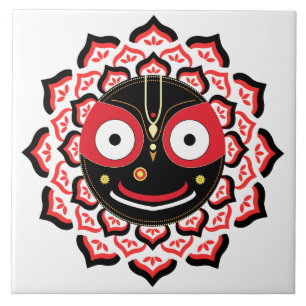 Lord Jagannath Gezicht Chakra Hindoe Godheid Tegeltje
