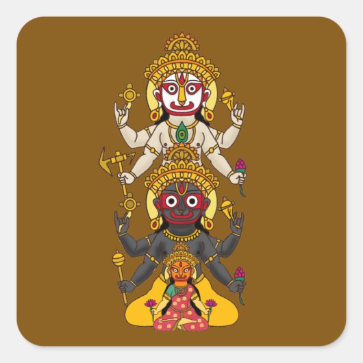 Lord Jagannath-sticker Vierkante Sticker (Voorkant)