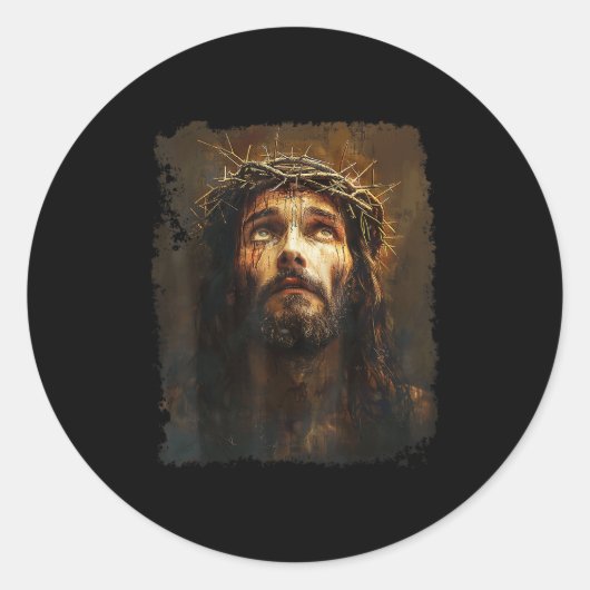 Lord Jesus Christ  Ronde Sticker (Voorkant)